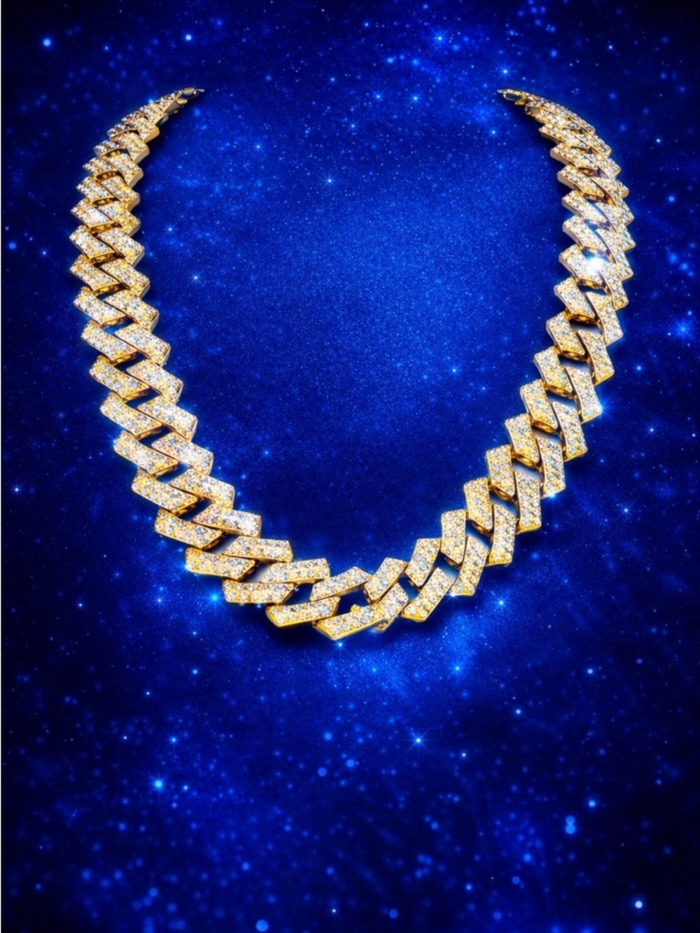 ced Out Miami Cuban Link Chain 16mm 30" Hip Hop Bling Necklace Mens
